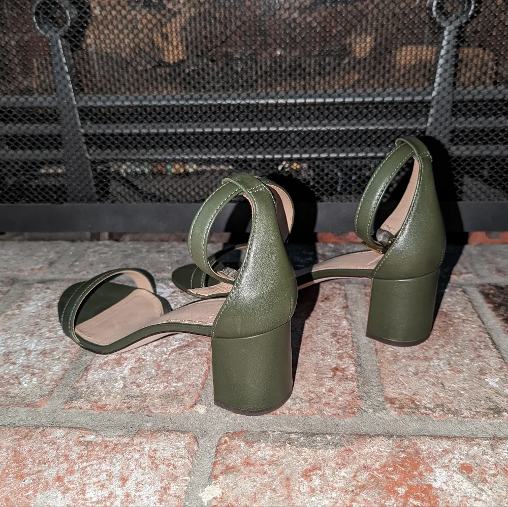 Tory Burch Cecile 55 mm Leather Sandal in Green size 10